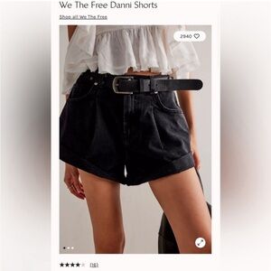 FREE PEOPLE DANNI SHORTS SIZE LARGE